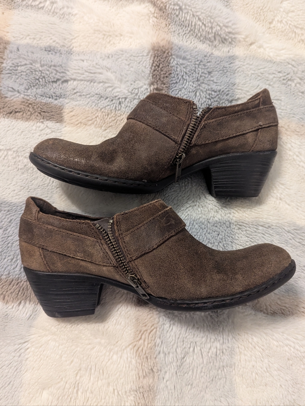 Born Zowy Harness Bootie Brown Distressed Leather